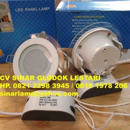 Lampu Downlight LED 6 watt List Kaca Bening Minimalis